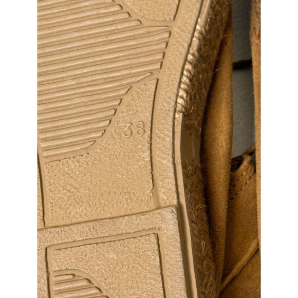 Ippon Vintage Brown Suede Lace Up Espadrilles Flats Size 38 - Picture 9 of 11